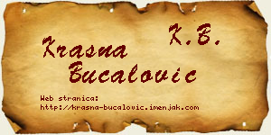 Krasna Bucalović vizit kartica